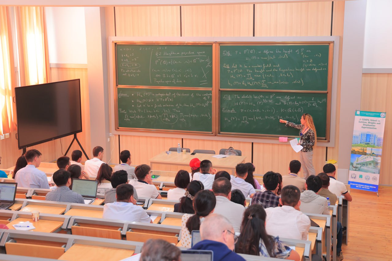 A CIMPA School on Lattices, Heights and Diophantine Approximation Urgench State University, Urgench, Uzbekistan