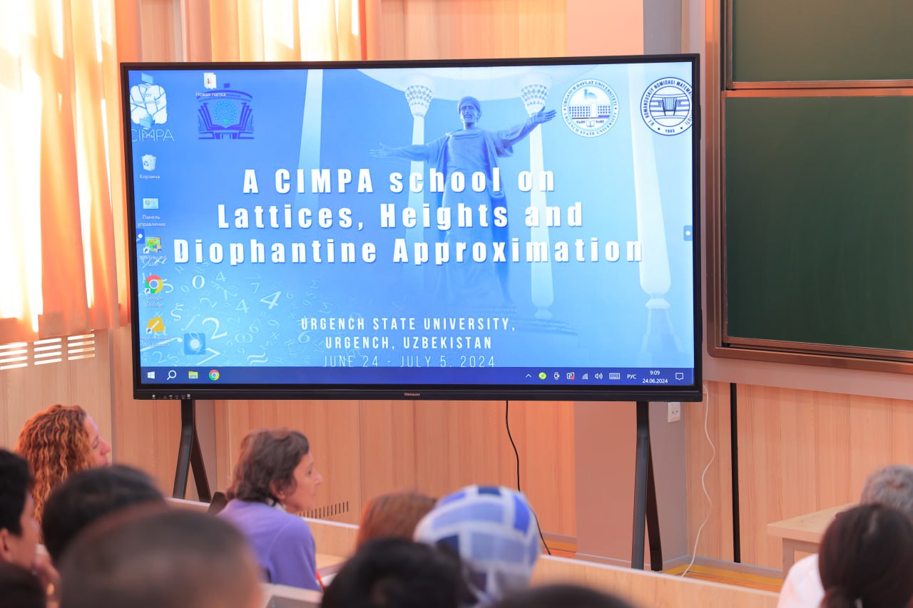 A CIMPA School on Lattices, Heights and Diophantine Approximation Urgench State University, Urgench, Uzbekistan